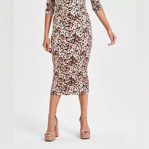 Bar III Women's Cheetah-Print Jersey Midi Skirt